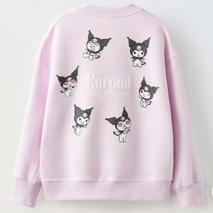 Sanrio Kuromi Pink Crew Neck Sweater Zara